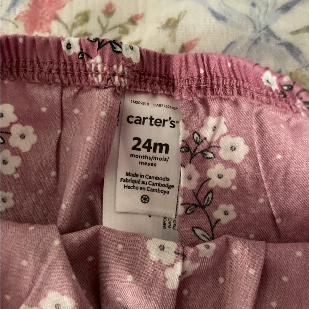 NEW baby girl Carter’s 3-piece floral outfit set size 18 m and 24 m mauve pink - Picture 10 of 16
